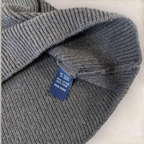 American Eagle 1/4 Zip Sweater Men’s Size Large Green Cotton Pullover Outdoors - Picture 4 of 5